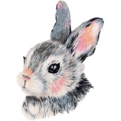 Borduurpakket PANNA "Little hare" 8x6 cm PANNA JK-2277