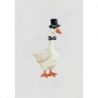Borduurpakket PANNA "Goose in a Top Hat" 4 x 7,5 cm PANNA JK-2317