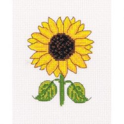Borduurpakket KLART "Sunflower" 10 x 12 cm PANNA 12-064