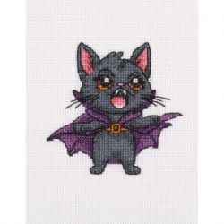 Borduurpakket KLART "СatDracula" 13 x 13 cm PANNA 12-071