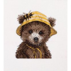 Borduurpakket KLART "Bear the beekeeper" 14.5 x 14.5 cm PANNA 8-584