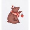 Borduurpakket KLART "New Year's bear" 15 x 13.5 cm PANNA 8-585