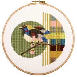 borduurpakket figuren met vogel