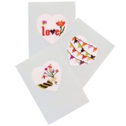 Borduurpakket 3 Geluk wenskaarten