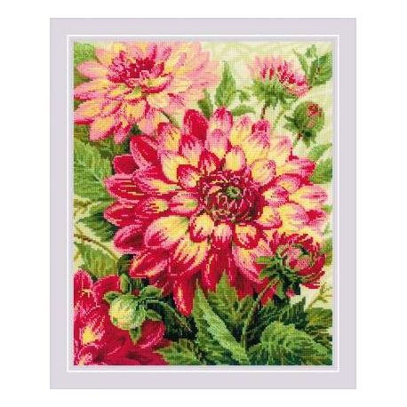 Borduurpakket Dahlias RIOLIS-1968