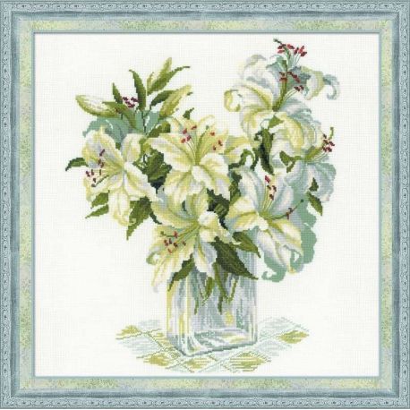 Borduurpakket White Lilies 1169